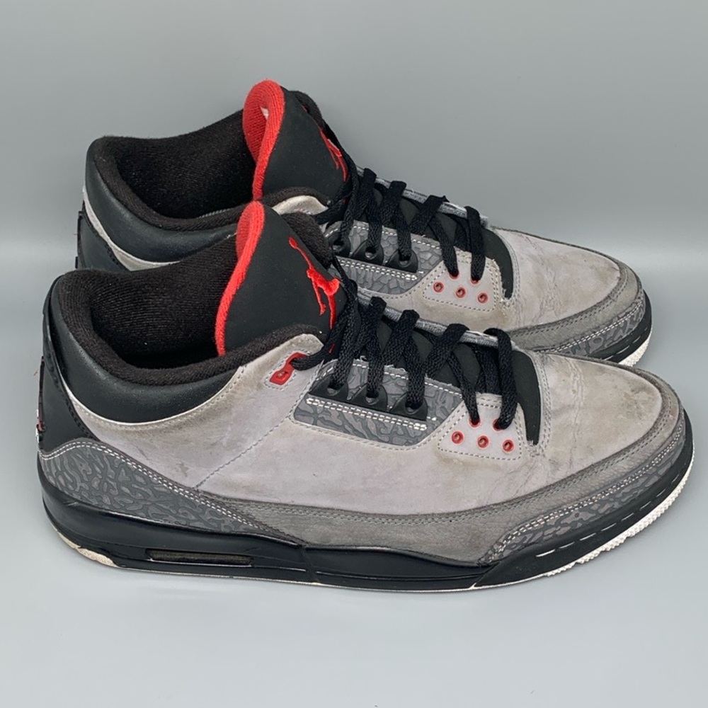 Jordan 3 Retro Stealth Cool Grey Basketball Shoes 136064-003 Men's Sz 13